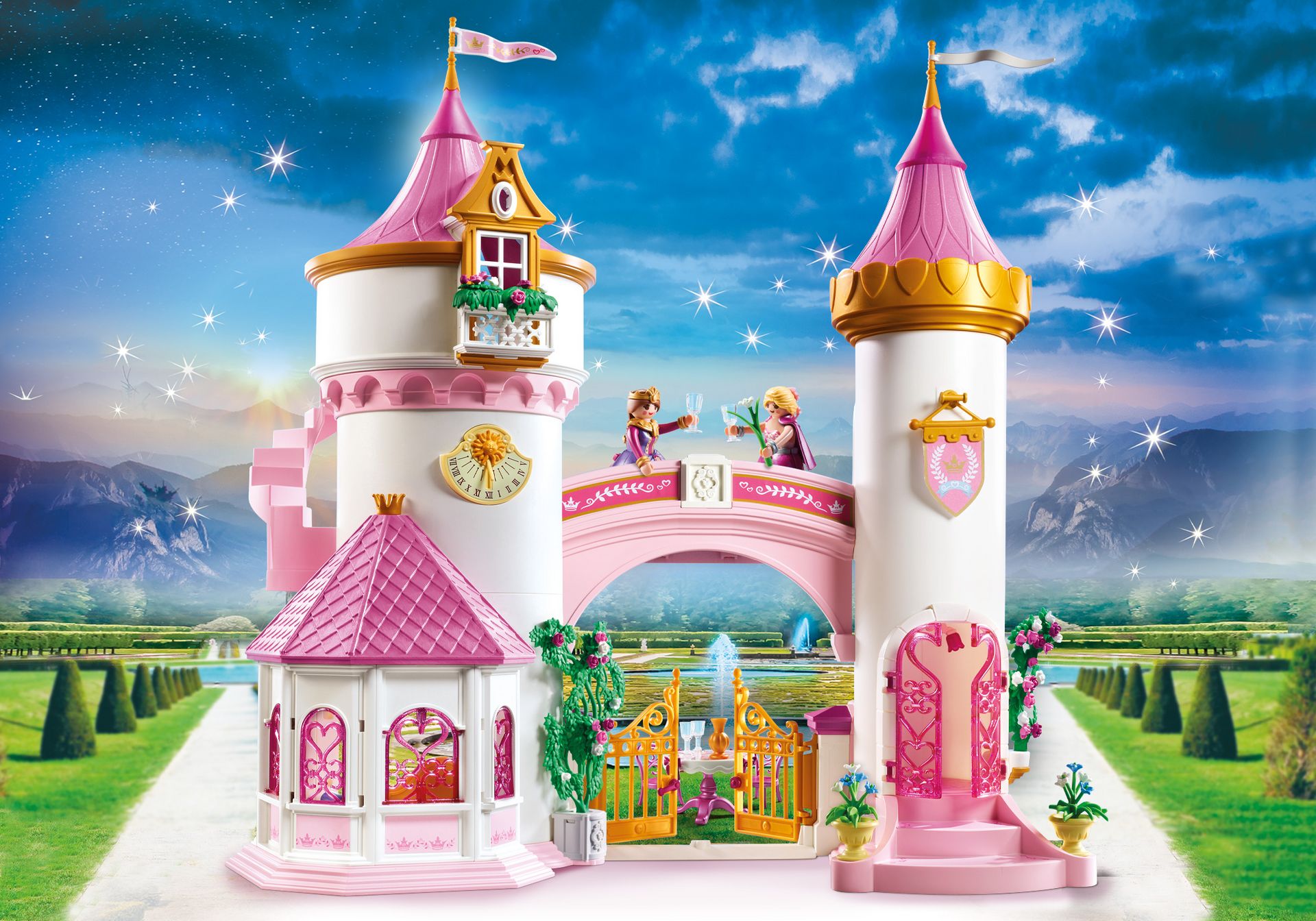 Playmobil Figure M404 Princess Lady in Long Pink Dress Dollhouse Castle 