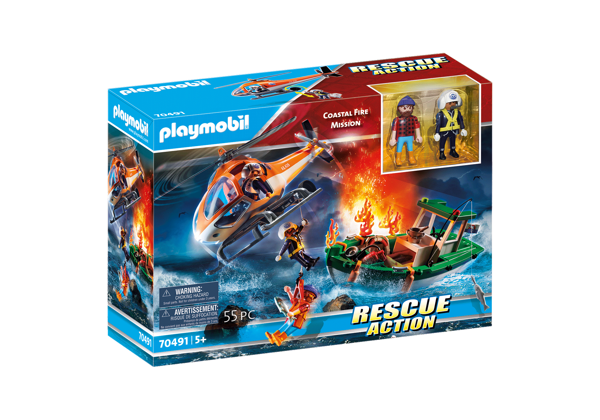 playmobil city action fire rescue mission set