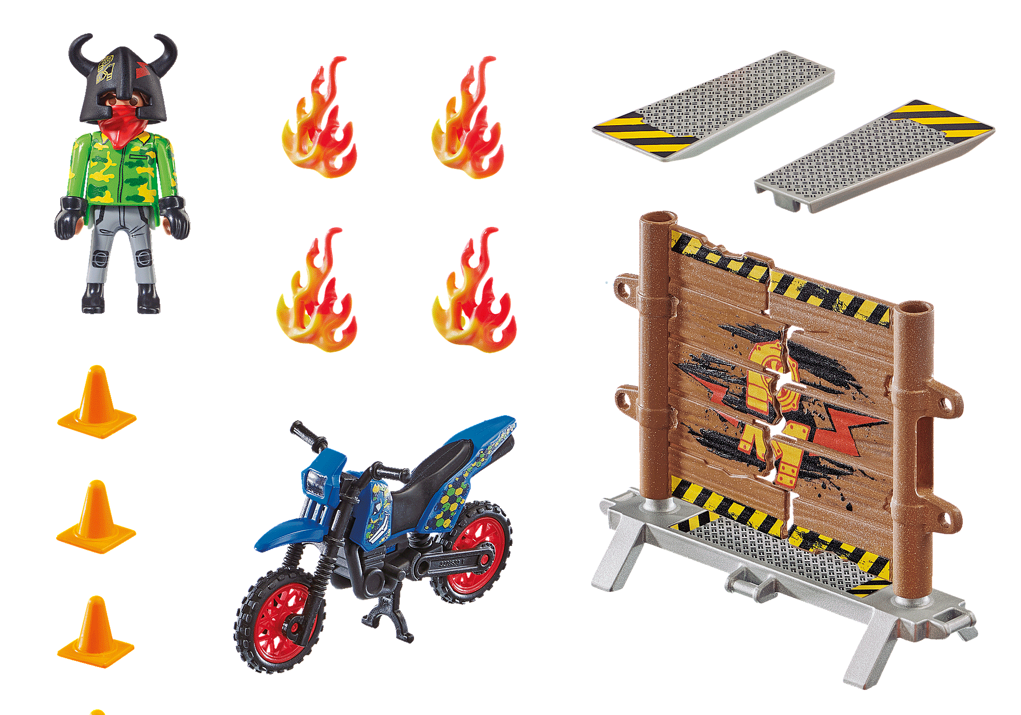 Stunt Show Motocross with Fiery Wall - 70553