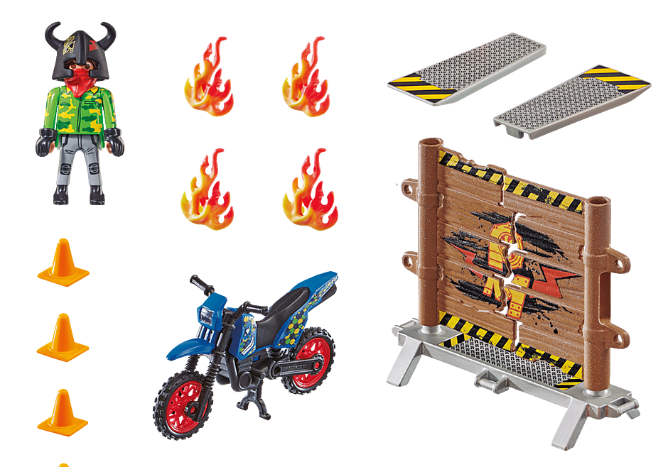70553 Stunt Show Motocross with Fiery Wall detail image 3