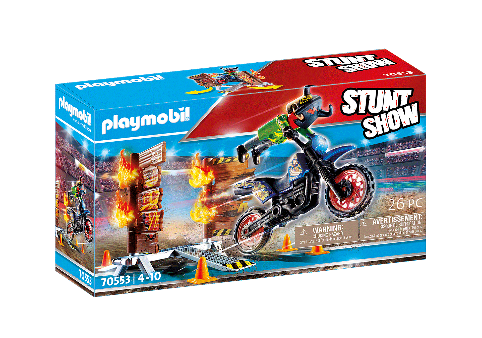 70553 Stunt Show Motocross with Fiery Wall zoom image2