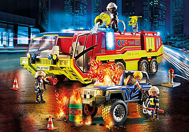 70557 Brandweer met brandweerwagen