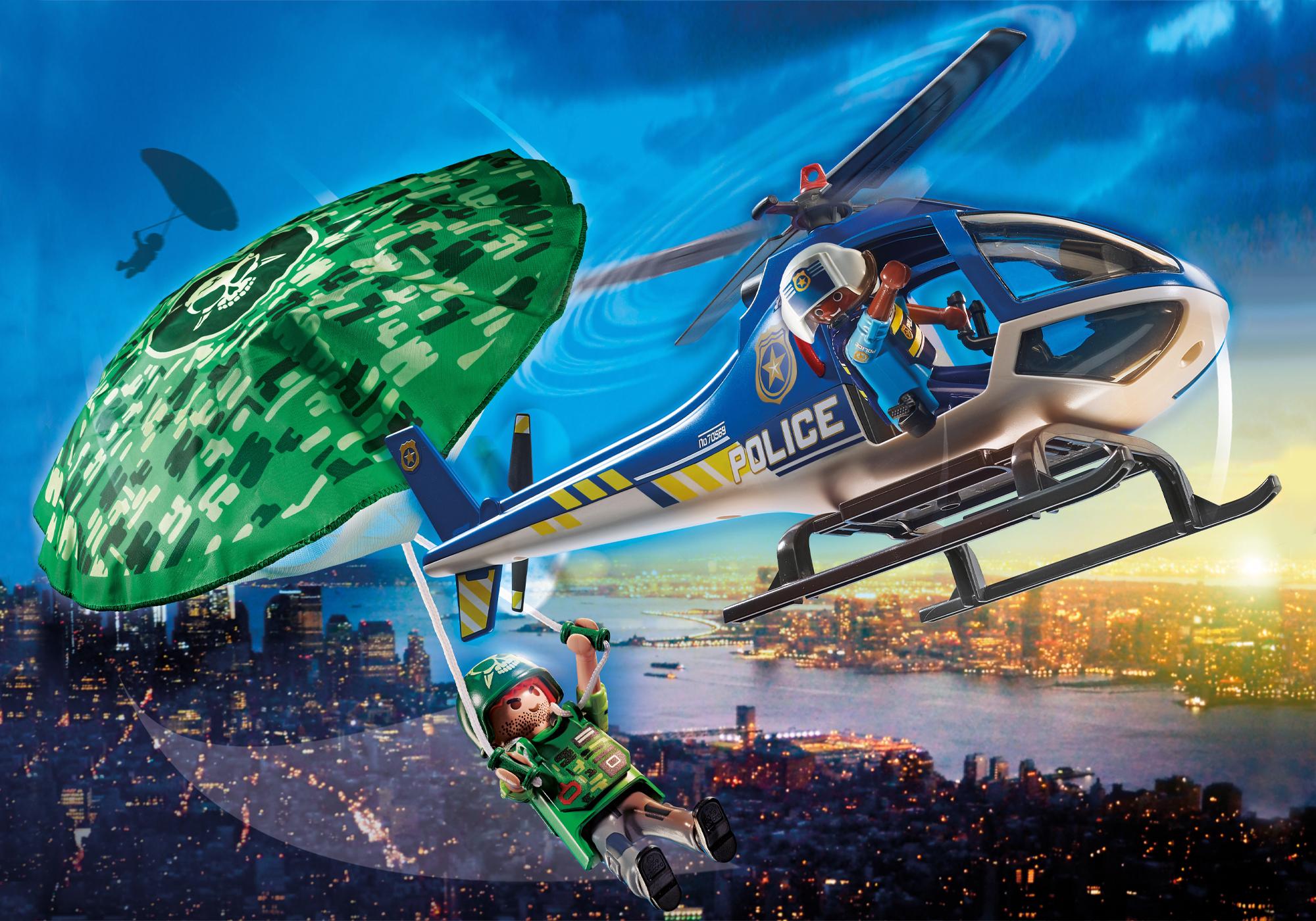 70569 H&eacute;licopt&egrave;re de police et parachutiste 