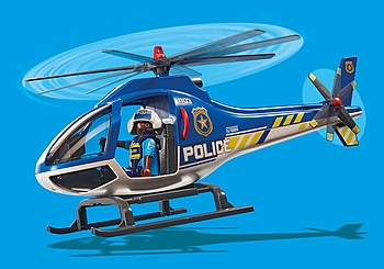 Polizei-Hubschrauber mit Cockpit