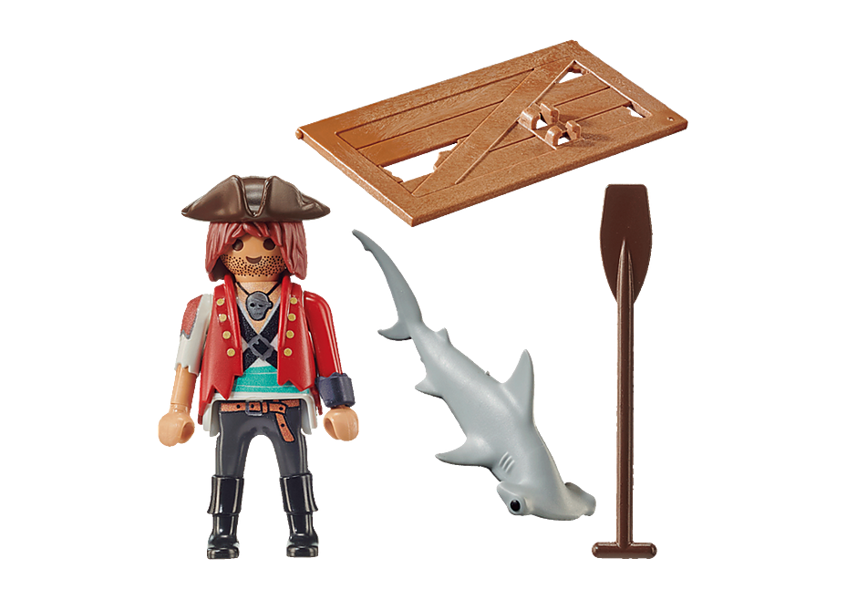70598 Pirata con balsa y tiburón martillo detail image 3