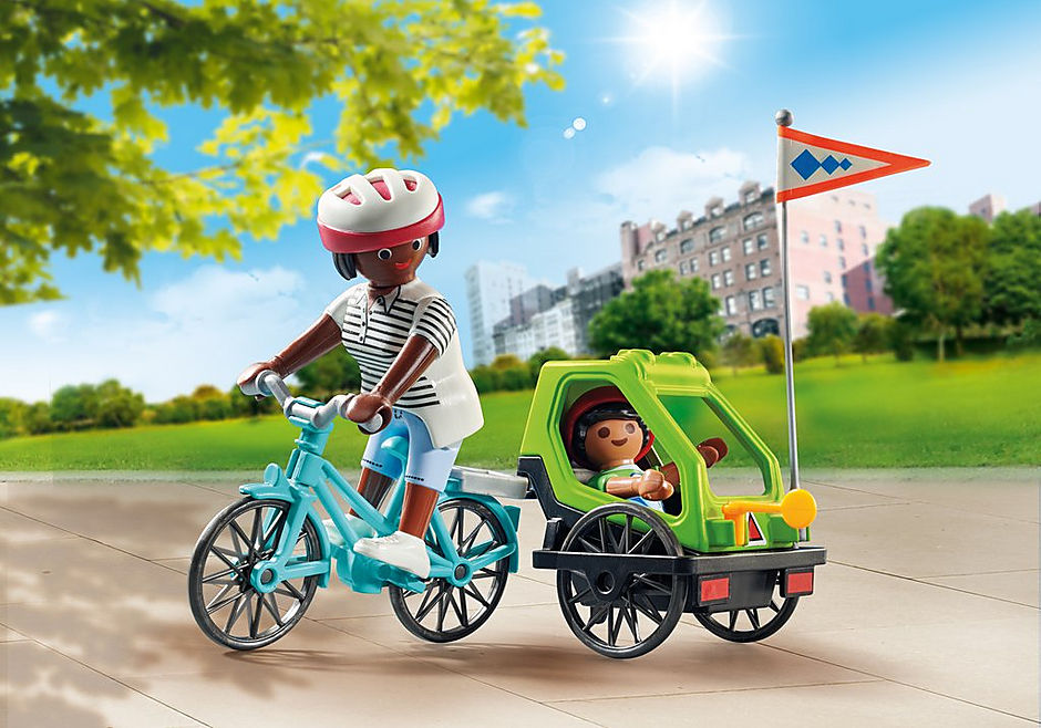 70601 Cyclistes maman et enfant  detail image 1