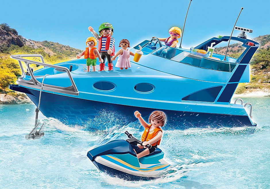 70630 PLAYMOBIL-FunPark Yacht e moto d'acqua detail image 1