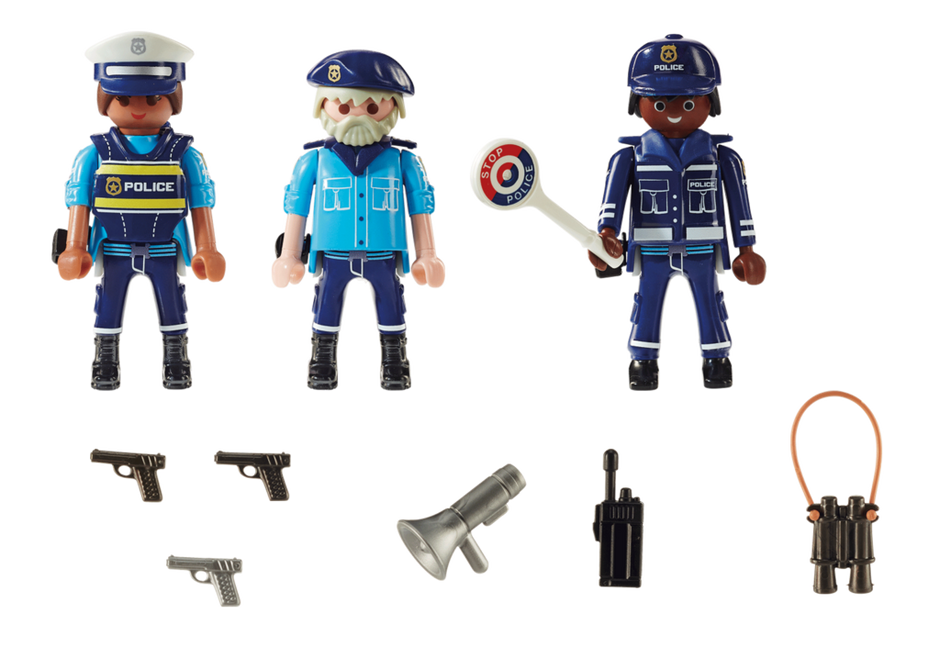 Police  Officer NEW Playmobil     City Life Beret &  Pistol Figure 