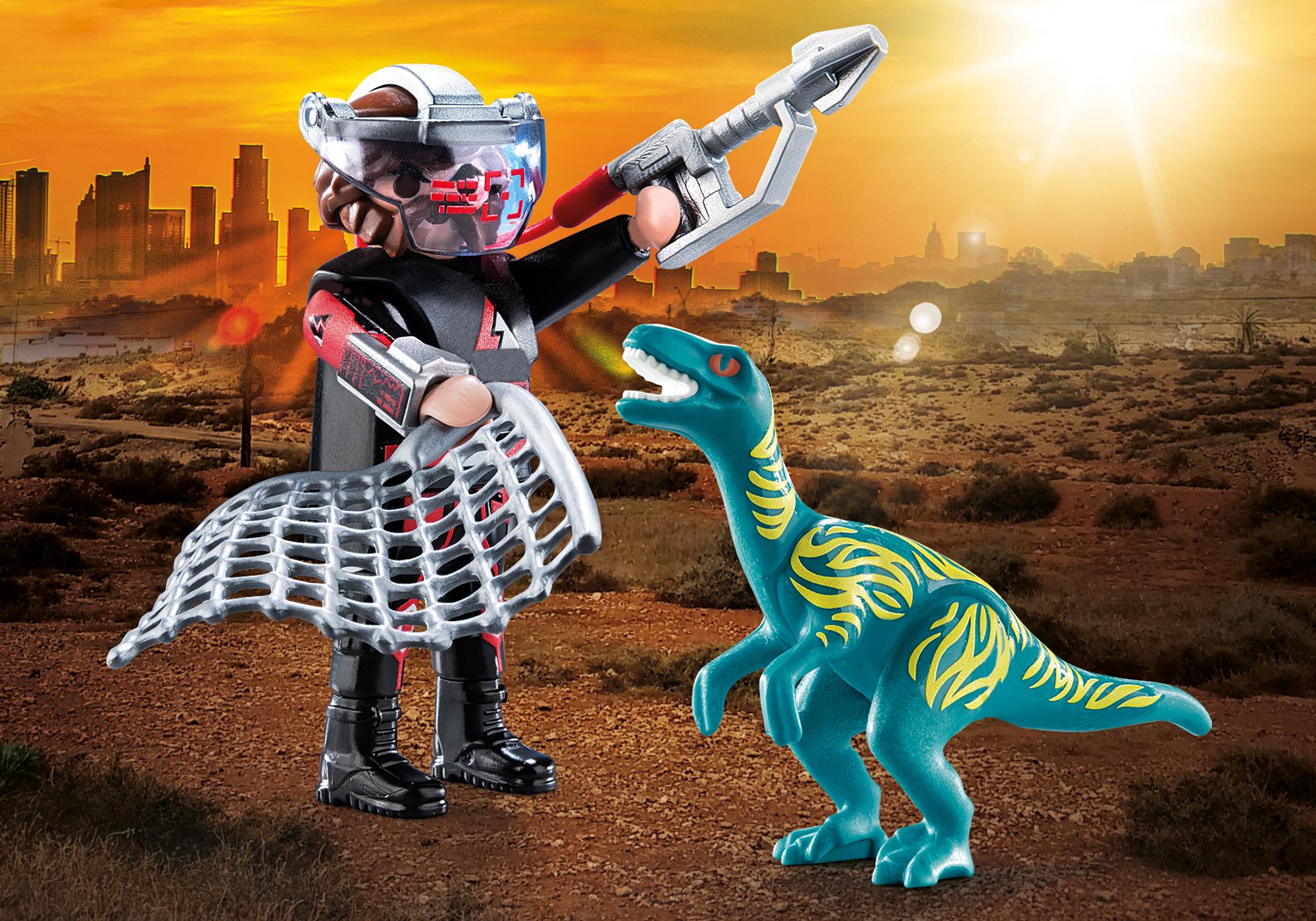 70693 PLAYMOBIL Duo Braconnier et v&eacute;lociraptor 