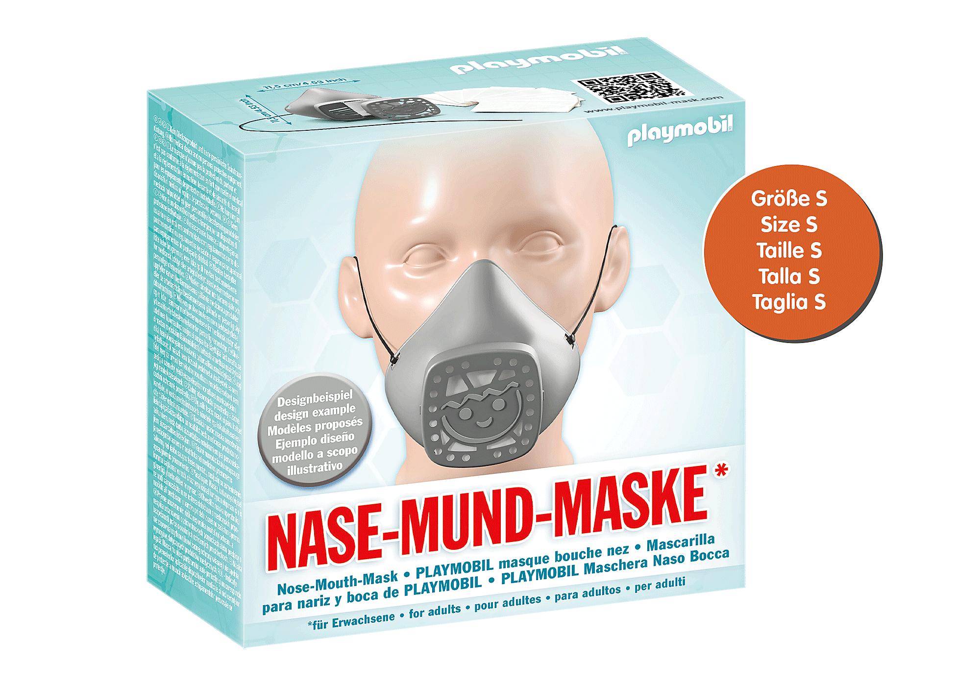 PLAYMOBIL%20Nase-Mund-Maske%20Gr%C3%B6%C3%9Fe%20S%20-%20orange