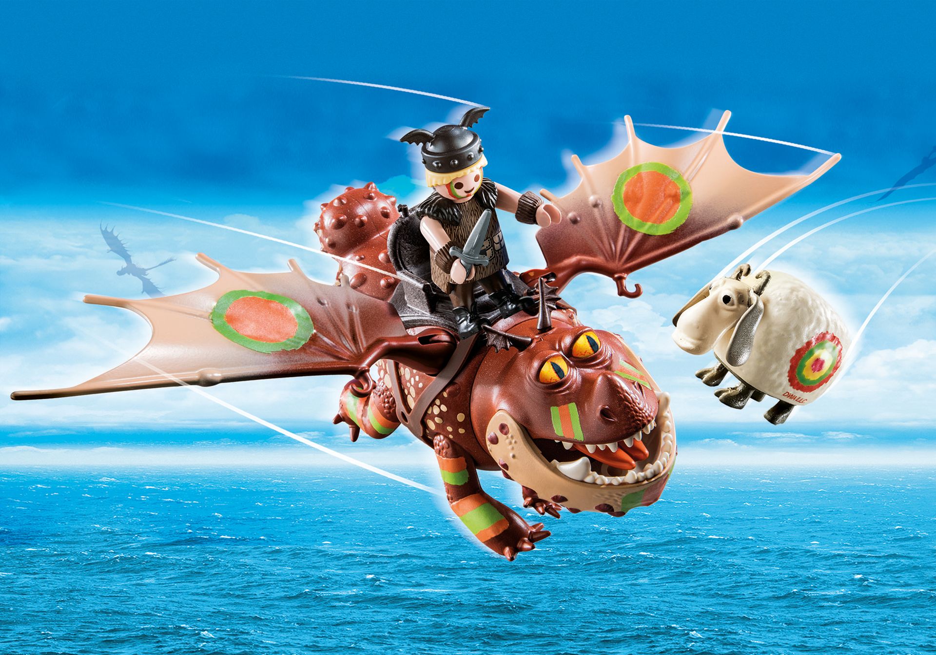 Playmobil LotX3 Torso Dragons Dreamworks 9460 Fishlegs and Meatlug 
