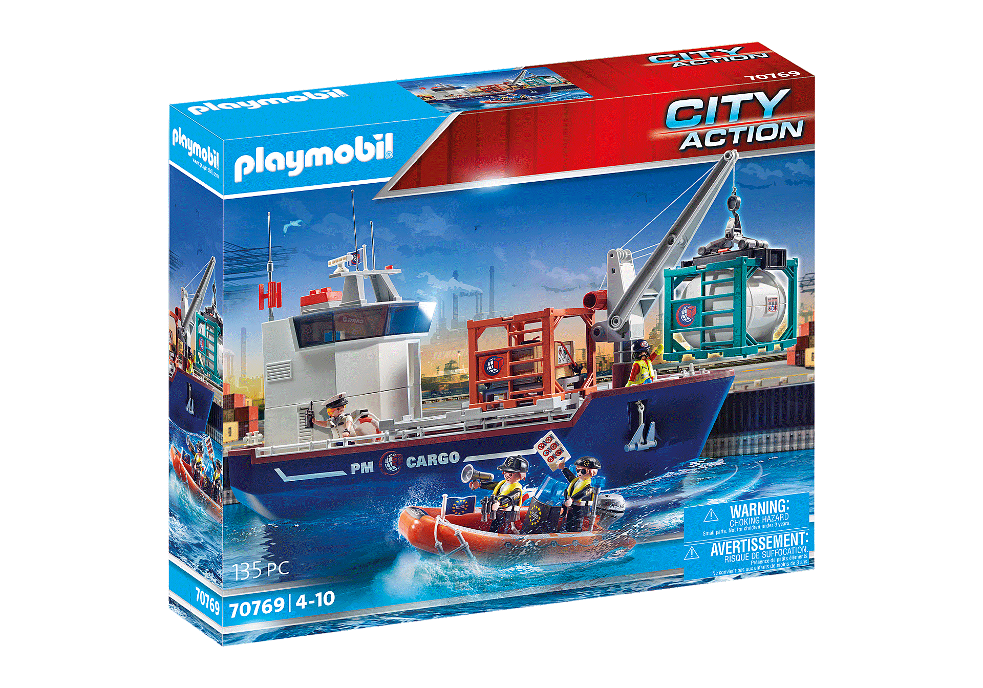 70769 Cargo Ship with Boat zoom image3