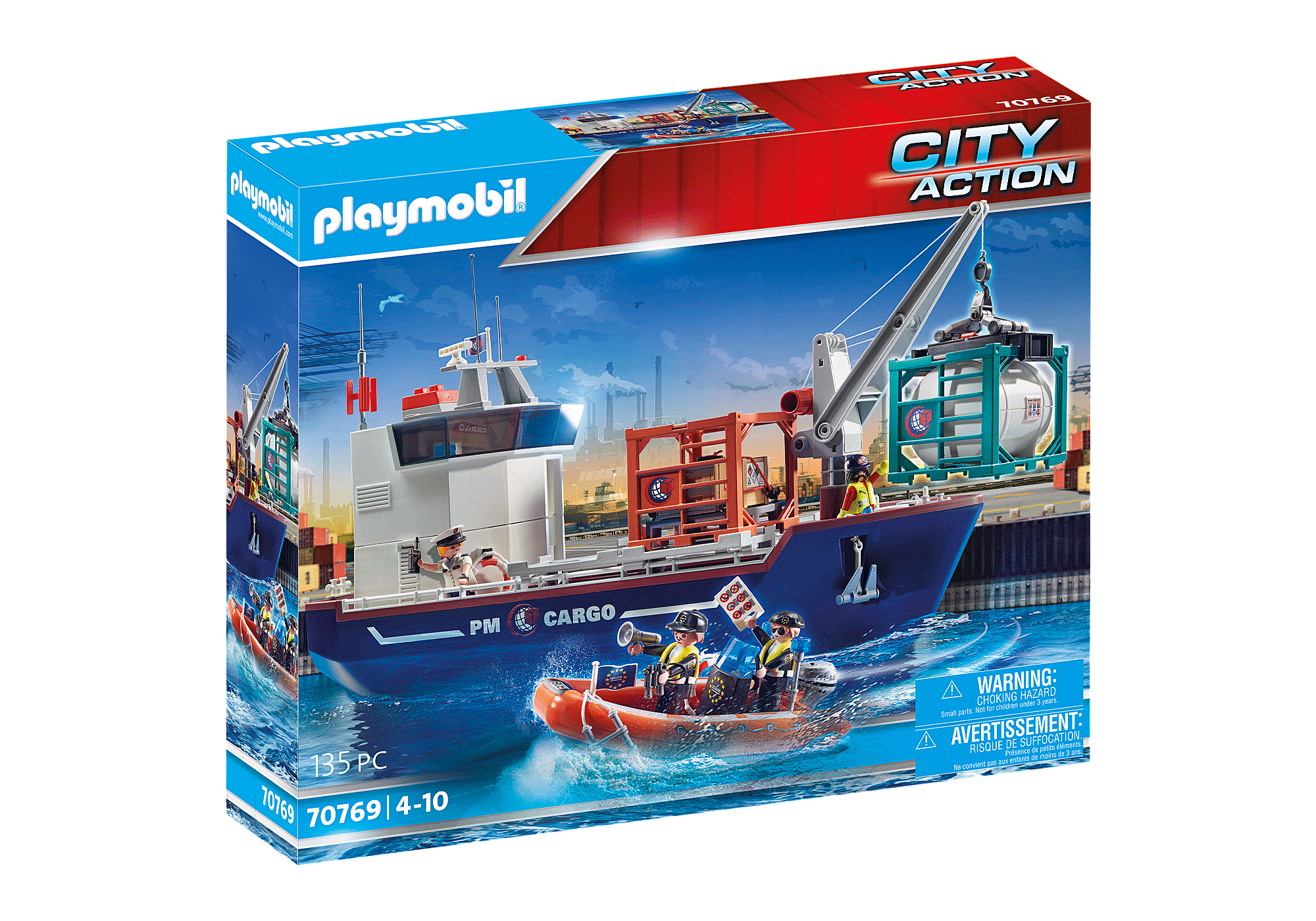 70769 - Playmobil City Action - Grand cargo avec bateau de douaniers