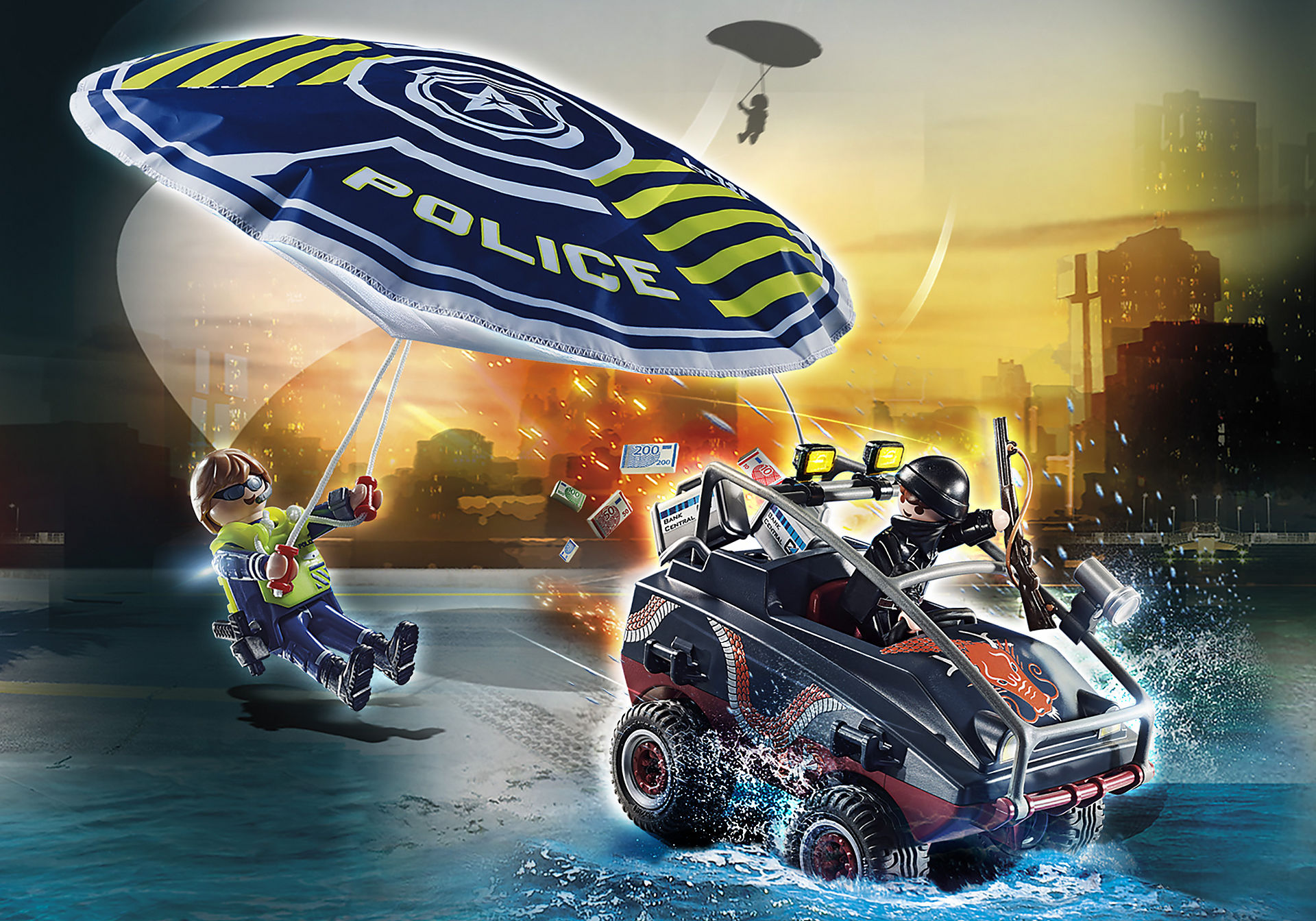 70781 Police Parachute with Amphibious Vehicle zoom image1