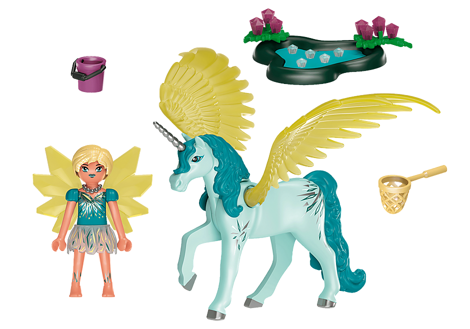 70809 Crystal Fairy avec licorne detail image 5