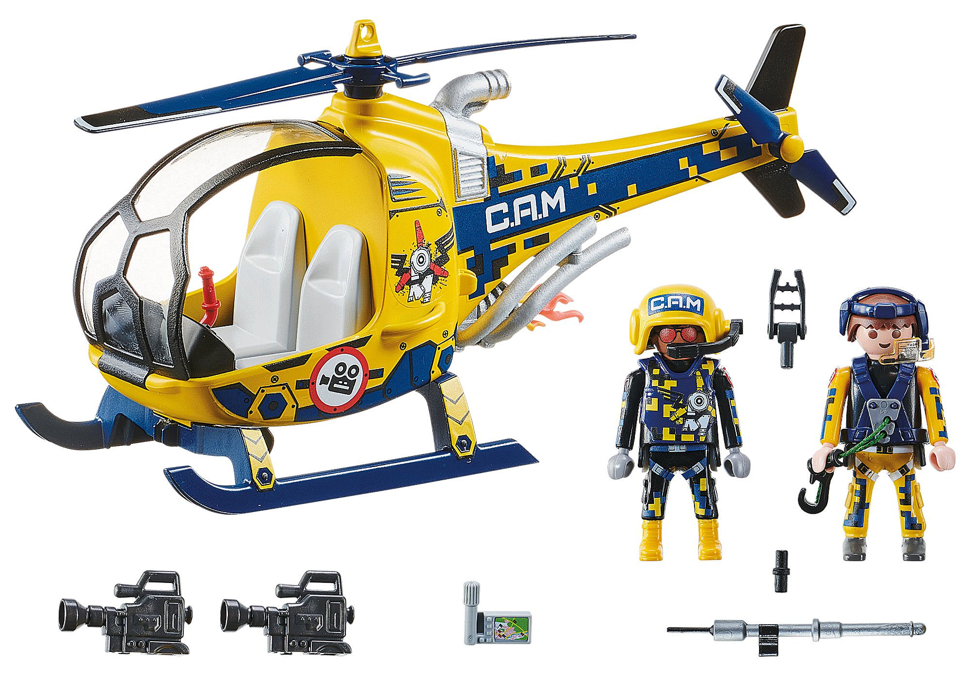 Speciaal Heiligdom Werkgever Air Stunt Show Helicopter with Film - 70833 | PLAYMOBIL®