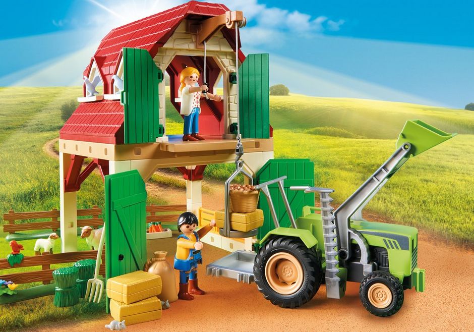 Man & lady farmers Playmobil farm/dollshouse/country figures tools & hay NEW 