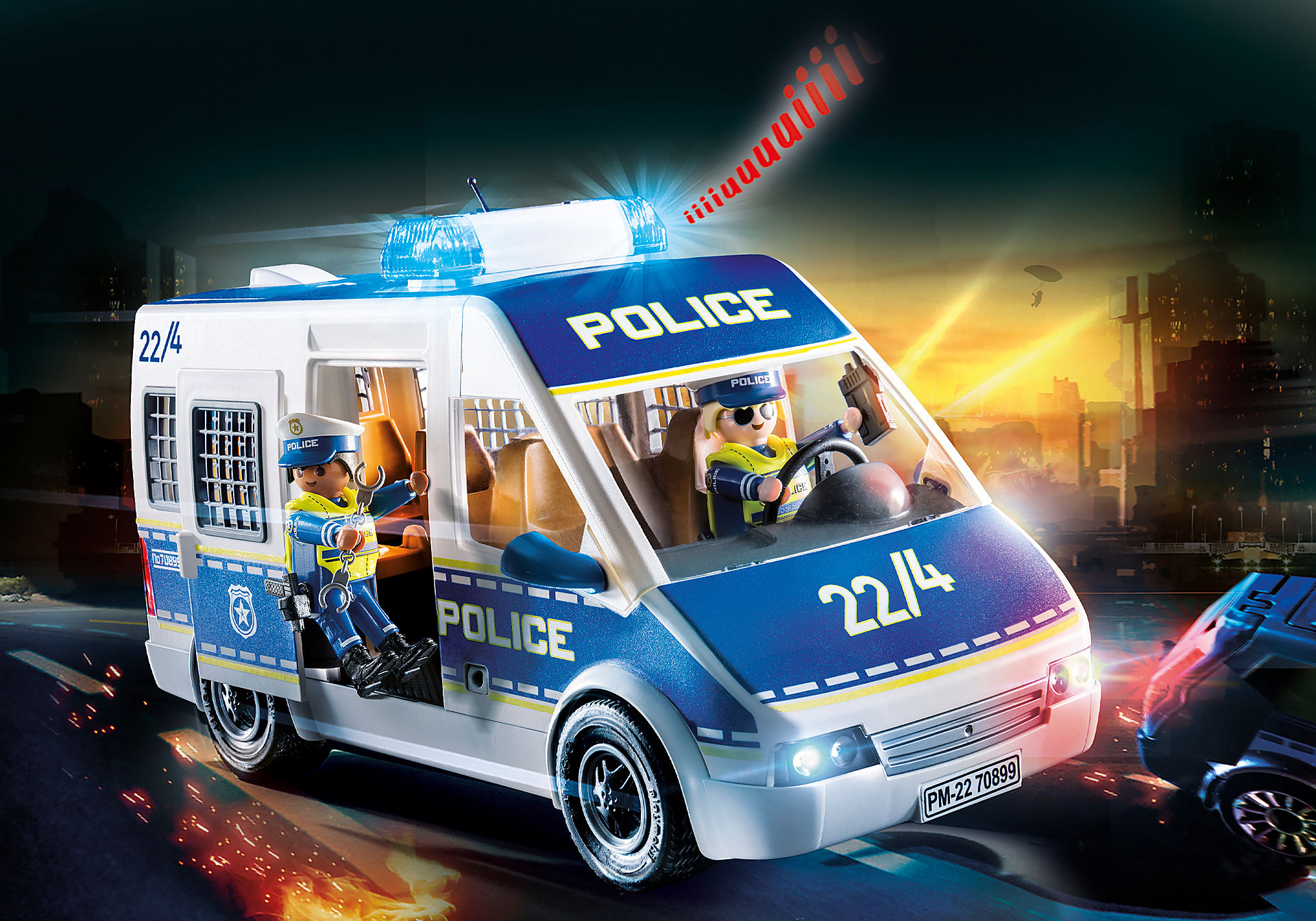 70899 Polizei-Mannschaftswagen mit Licht und Sound zoom image1