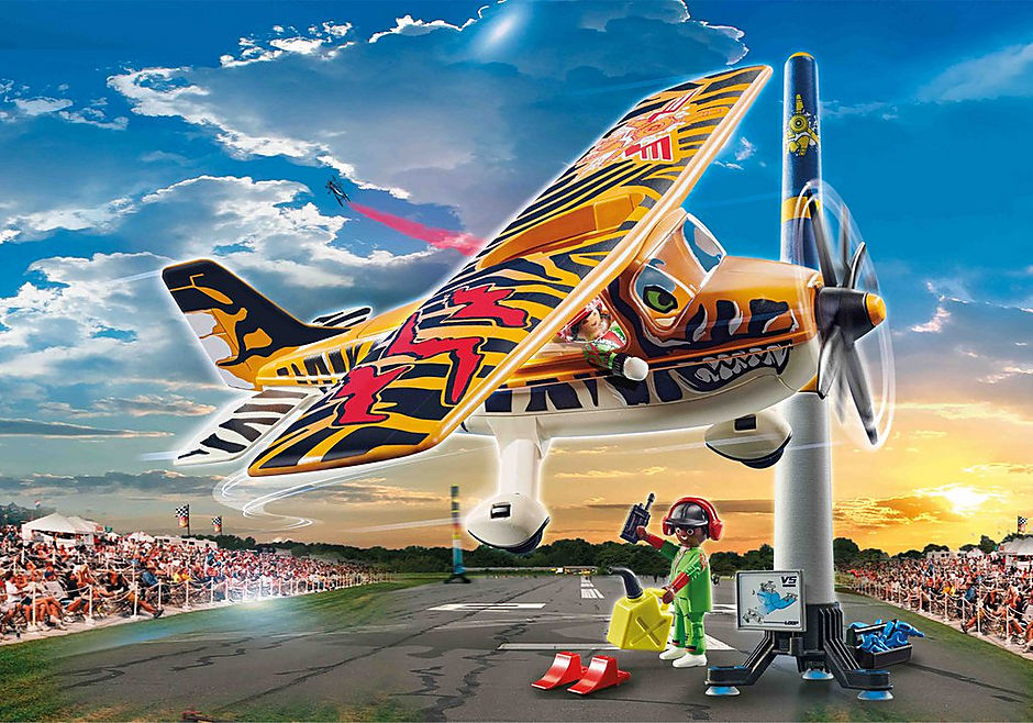 70902 Air Stunt Show Tiger Propeller Plane detail image 1