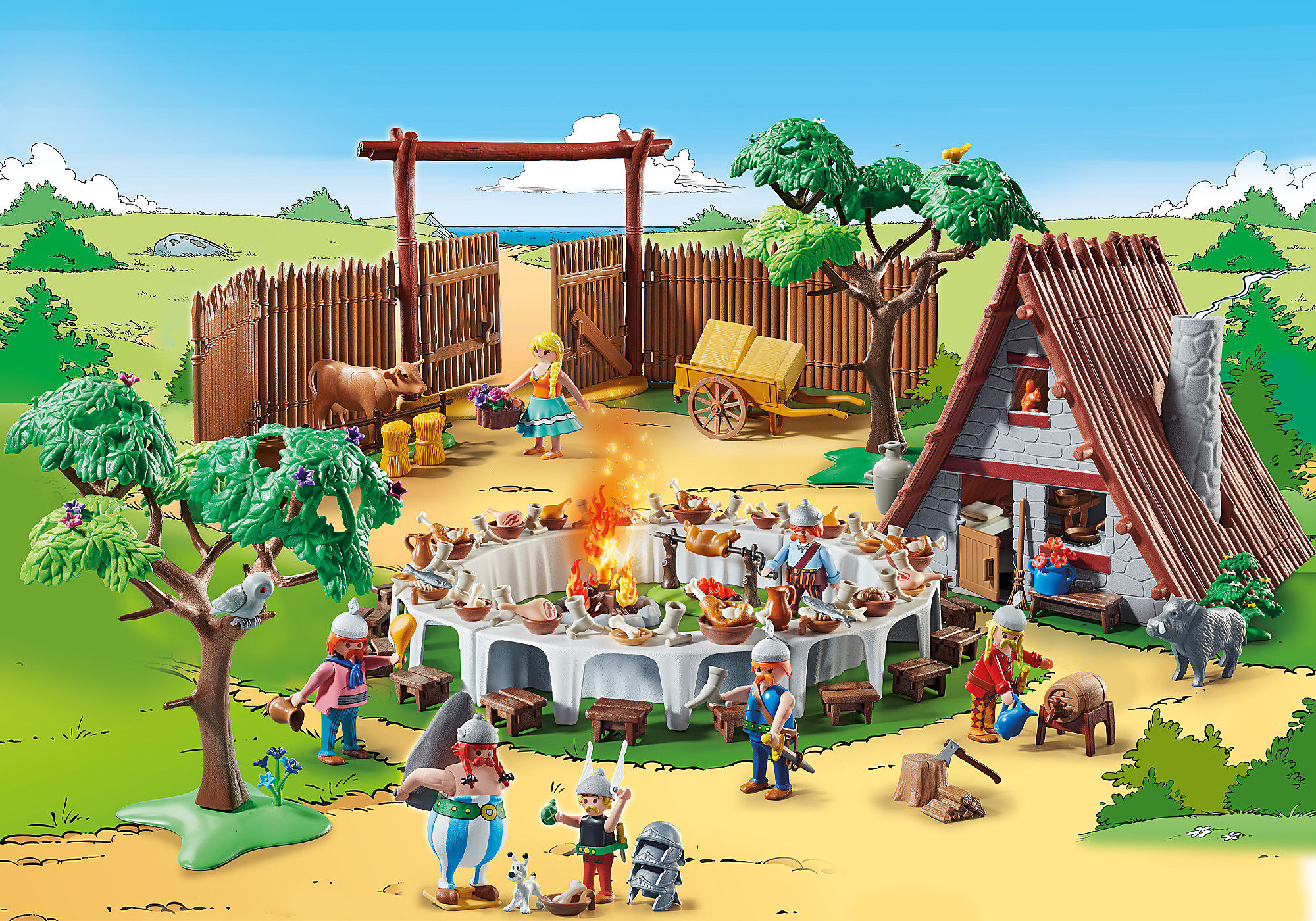 Playmobil Astérix: Banquet De La Village Multicolor