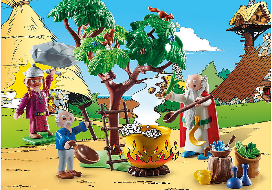 70933 Asterix : Getafix with the caldron of Magic Potion detail image 1