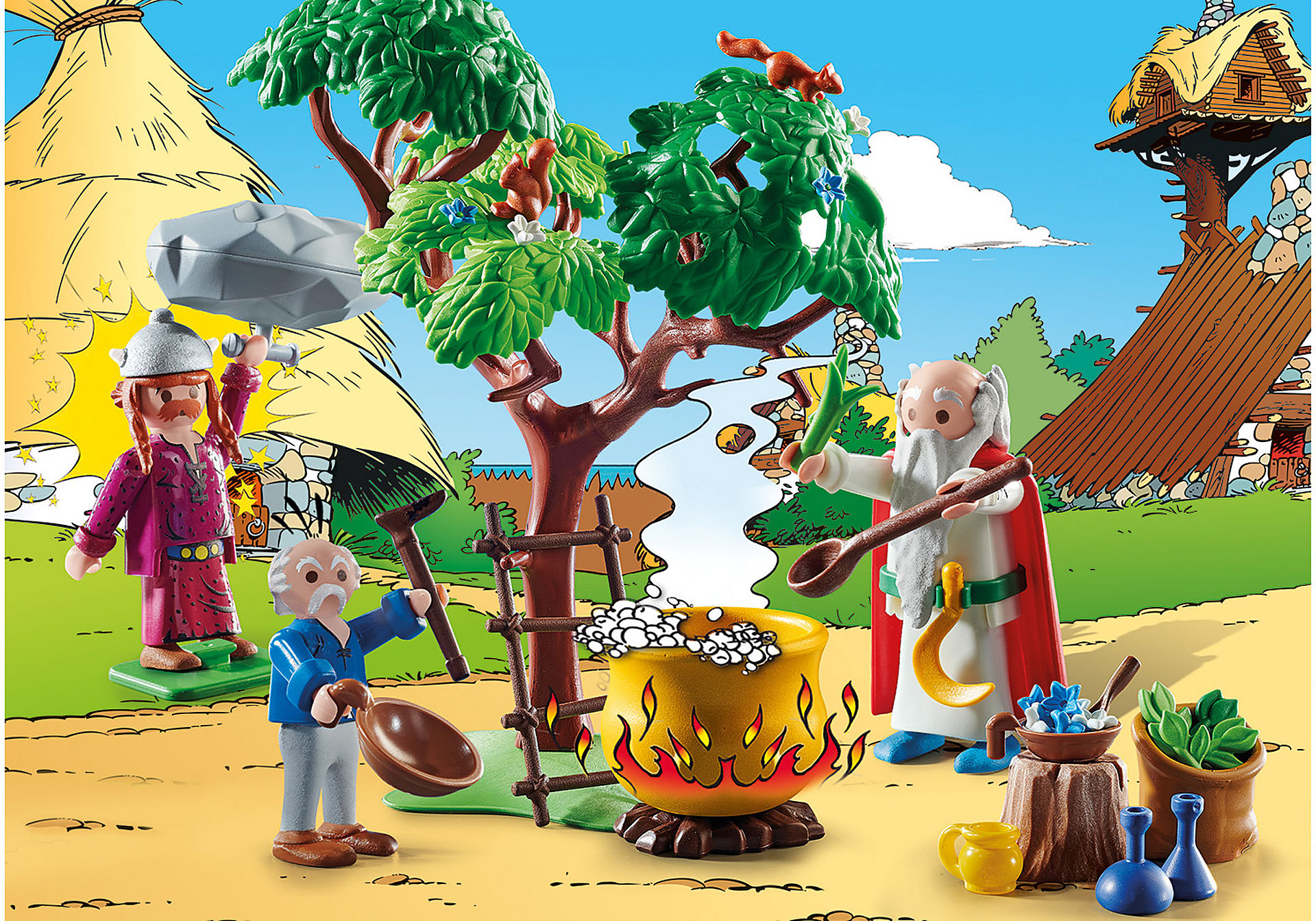 70933 Asterix:  Panoramix con calderone della pozione magica zoom image1