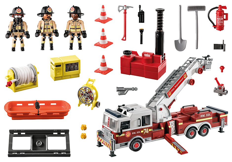 70935 Camion de pompiers avec échelle detail image 3