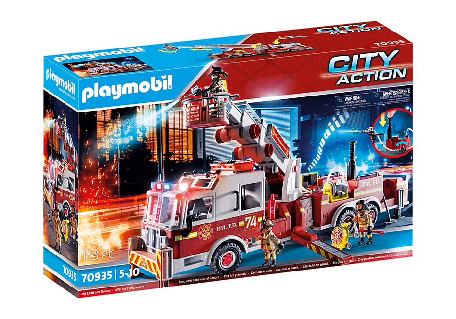 70935 Rescue Vehicles: Fire Engine with Tower Ladder detail image 2