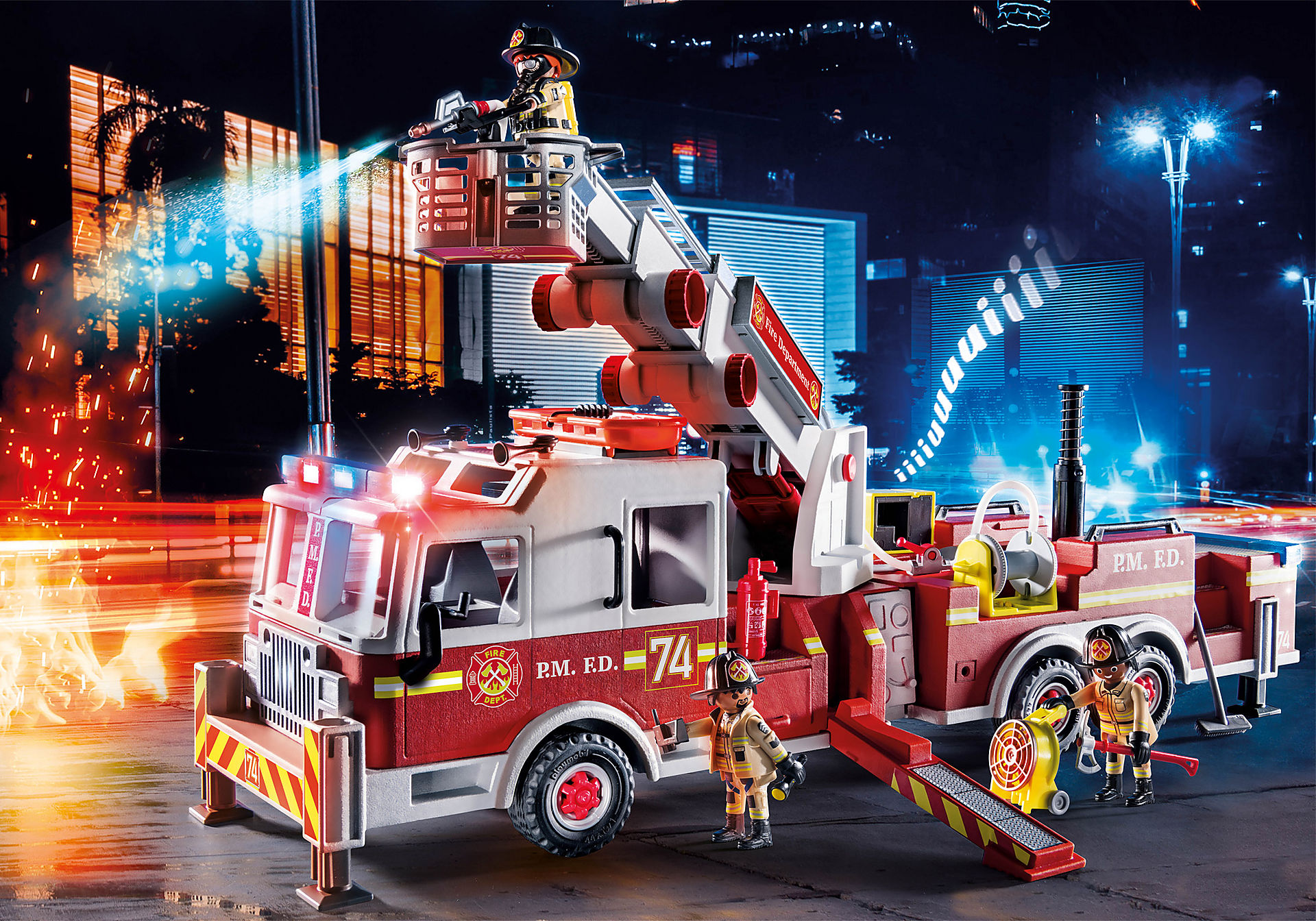 70935 Rescue Vehicles: Fire Engine with Tower Ladder zoom image1