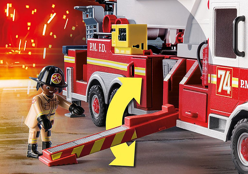 70935 Camion de pompiers avec échelle detail image 5