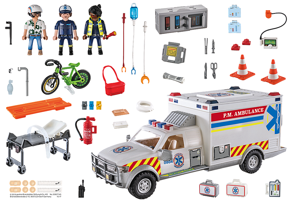 70936 Rescue Vehicles: Ambulance with Lights and Sound detail image 3