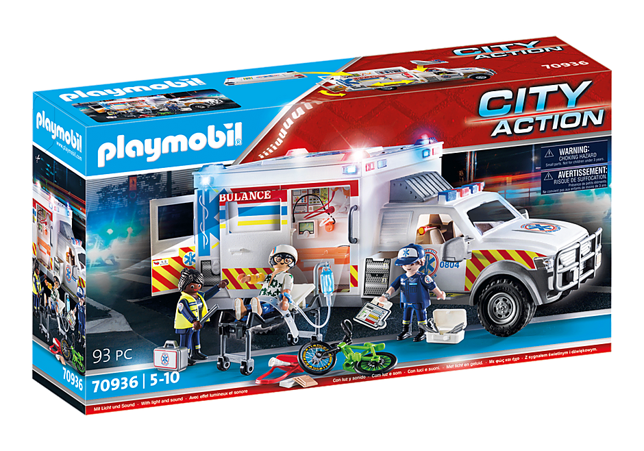 70936 Rescue Vehicles: Ambulance with Lights and Sound detail image 3