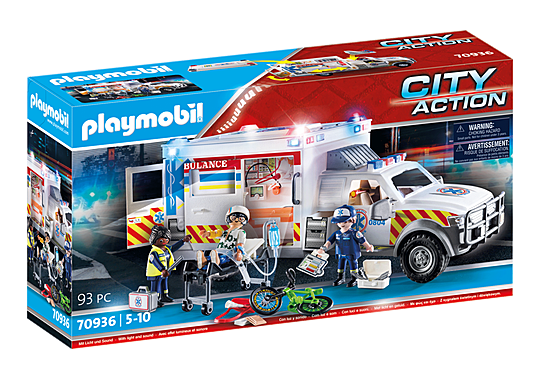 Playmobil ambulance top car