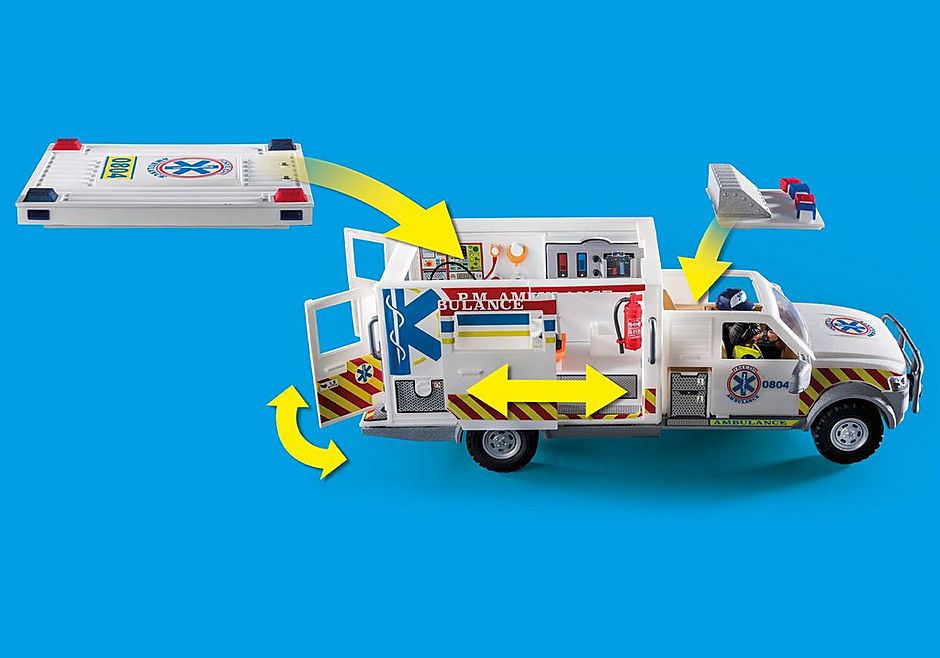 70936 Rescue Vehicles: Ambulance with Lights and Sound detail image 8
