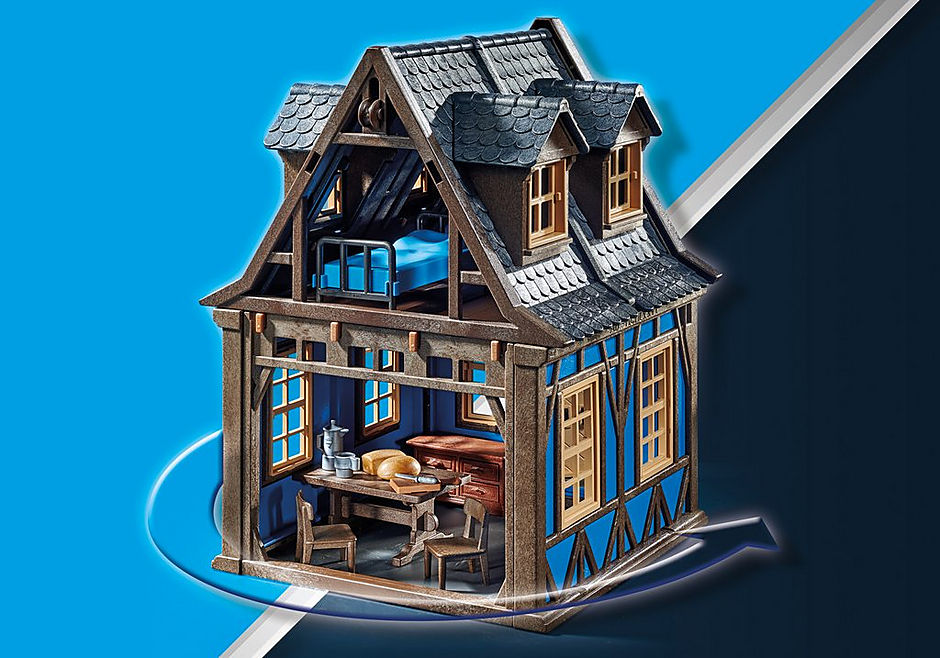 70958 Μπλε μεσαιωνικό σπίτι detail image 4