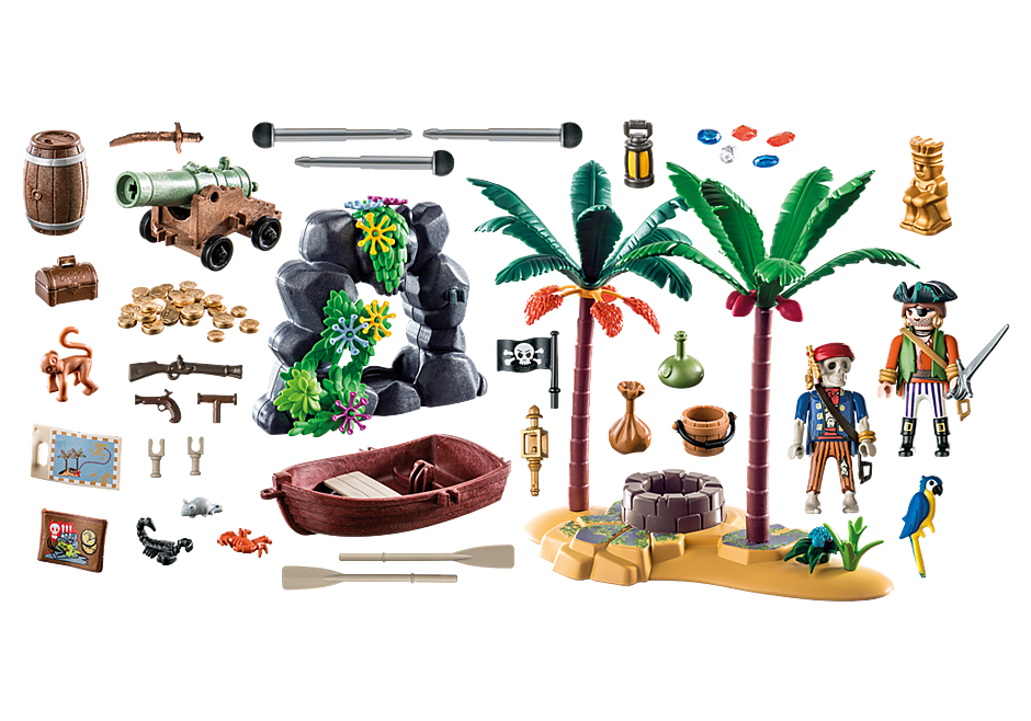 70962 Pirate Treasure Island with Rowboat detail image 3