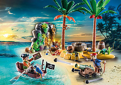 70962 Pirate Treasure Island with Rowboat