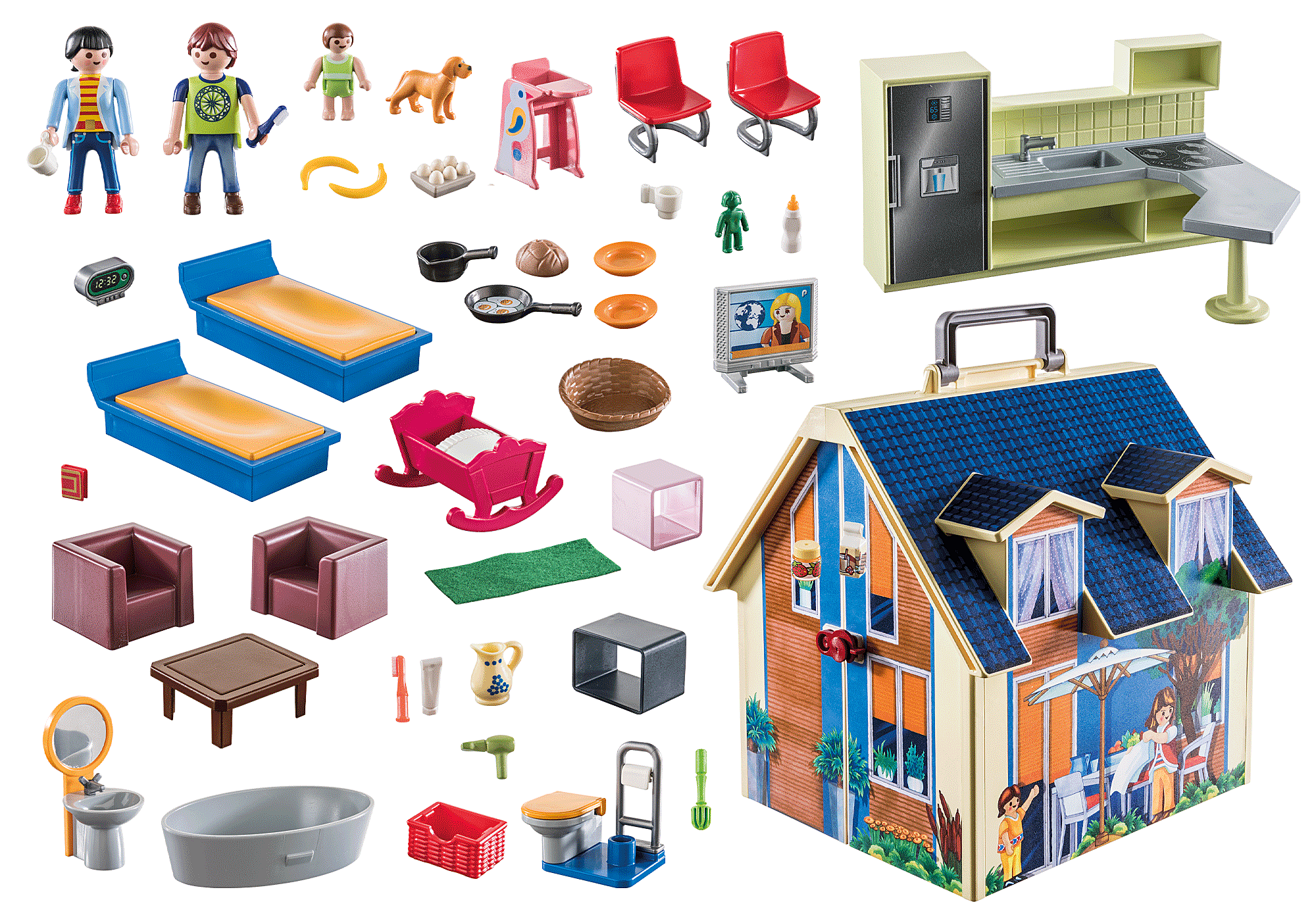 70985 - Playmobil Dollhouse - Maison transportable Playmobil : King Jouet, Playmobil  Playmobil - Jeux d'imitation & Mondes imaginaires