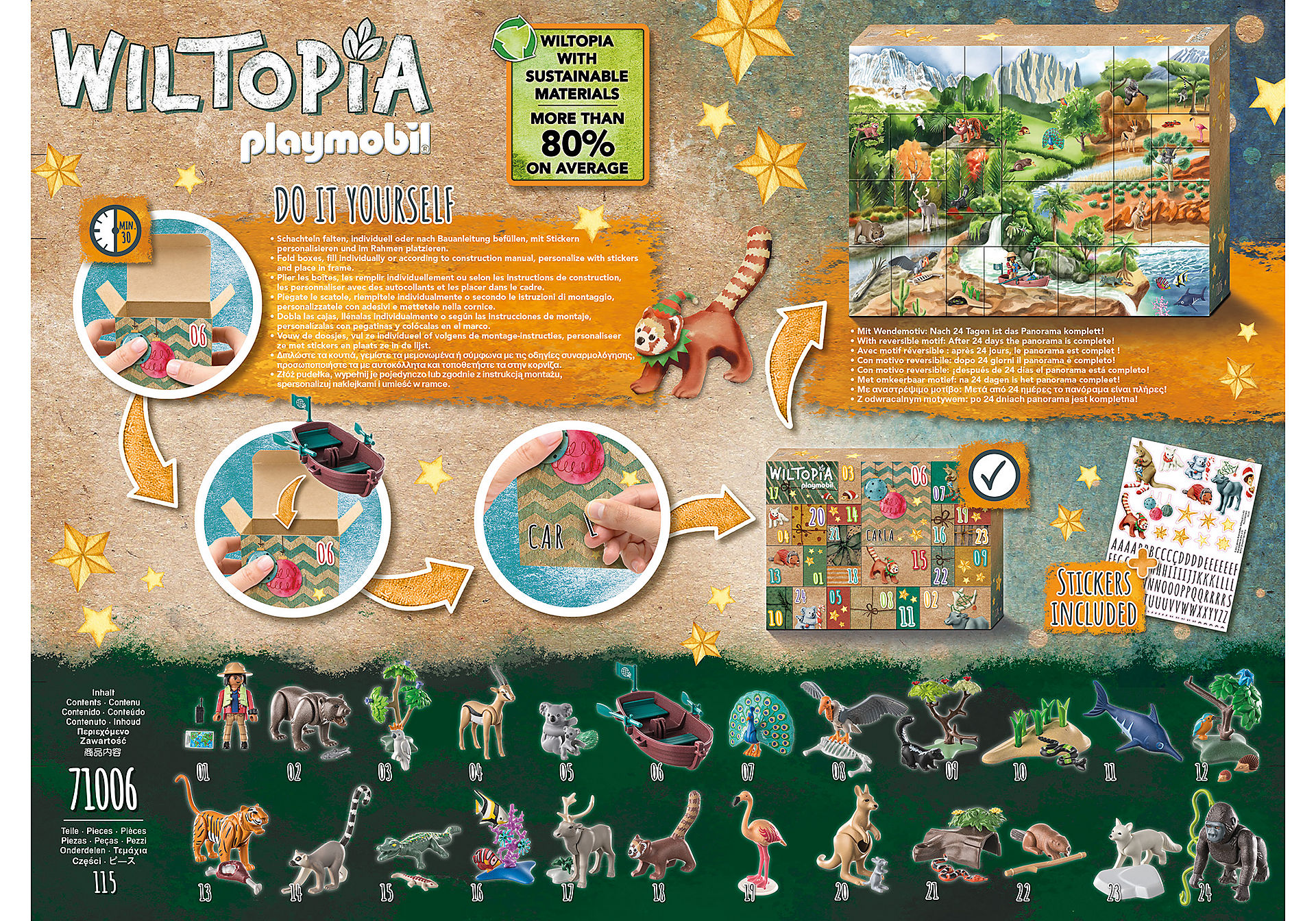 71006 Wiltopia - DIY Advent Calendar: Animal Trip around the World zoom image4