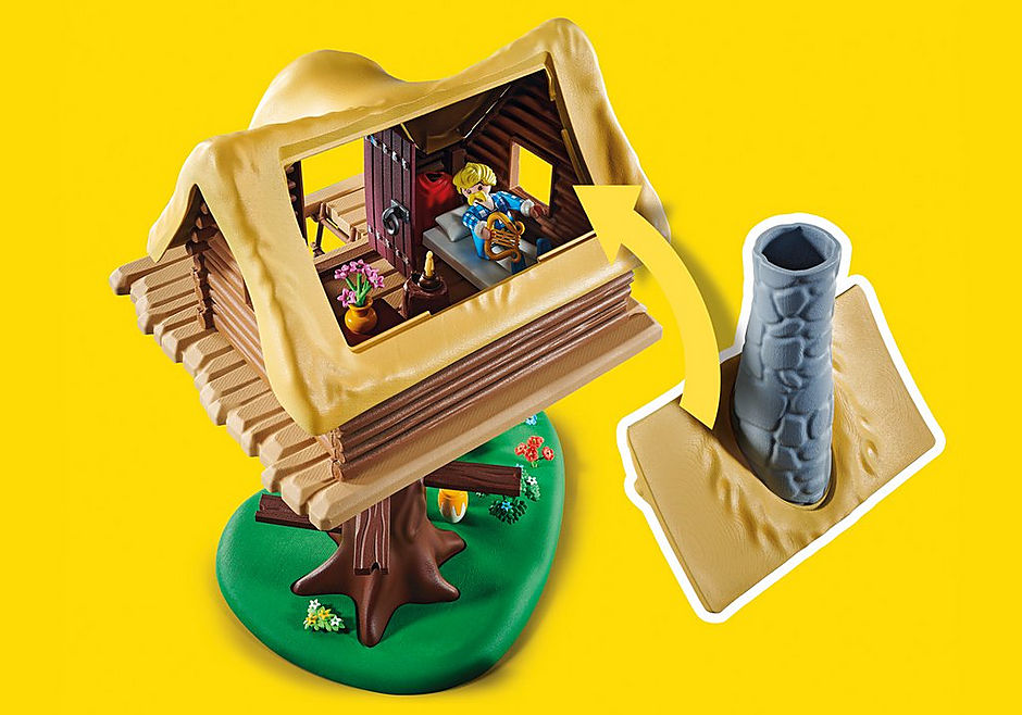 71016 Asterix: Cacofonix com casa da árvore detail image 5