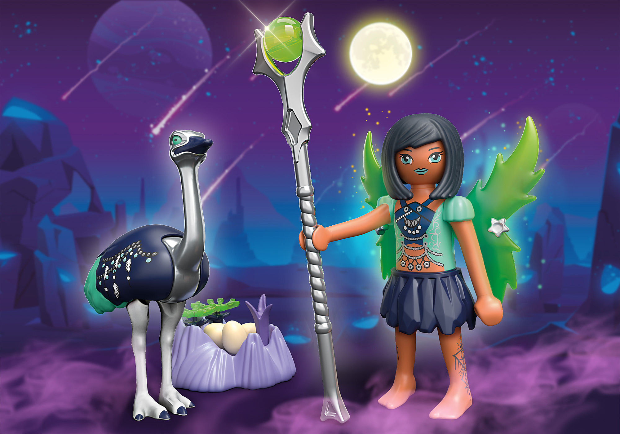  Playmobil Adventures of Ayuma Crystal Fairy and Bat Fairy with  Soul Animals : Everything Else