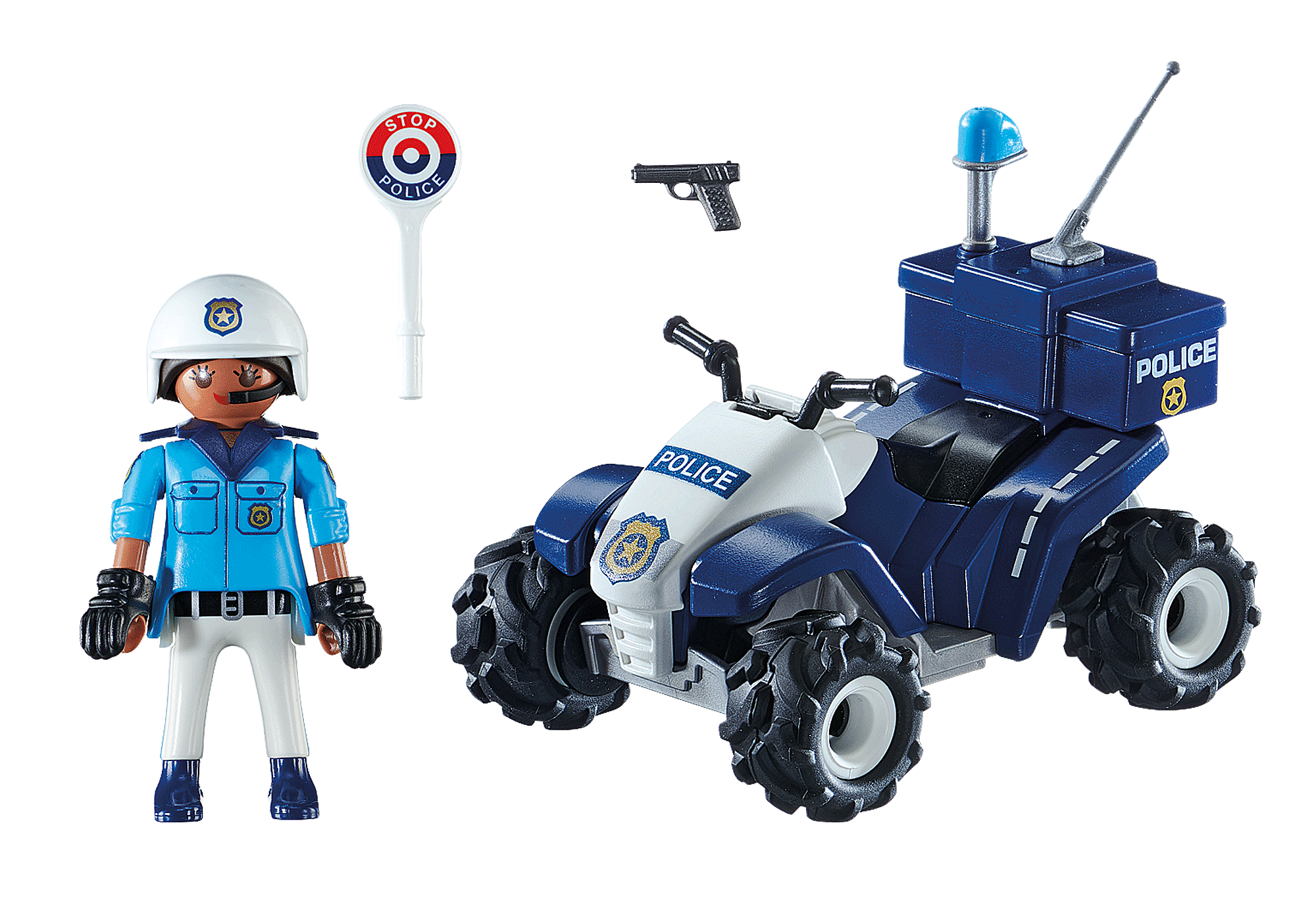 Toy set of vehicles Playmobil Speed ​​Quad City Action 71092 policeman –