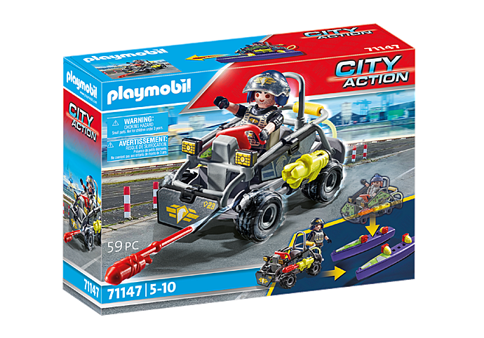 PLAYMOBIL SWAT Quad: Action für Land und Wasser!