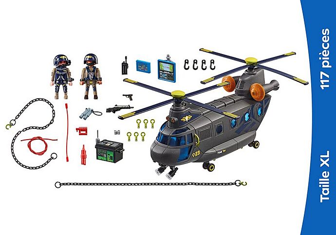 L'hélicoptère des forces spéciales PLAYMOBIL, c'est l'aventure assurée !