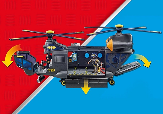 Police playmobil top helicopter