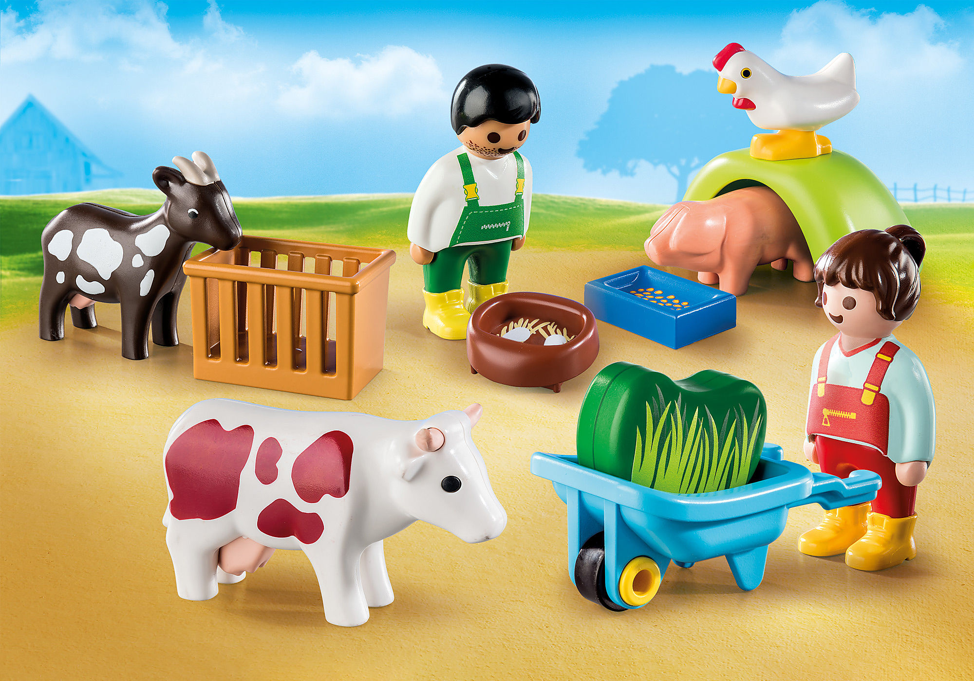 71158 - Playmobil 1.2.3 - Animaux de la ferme Playmobil : King
