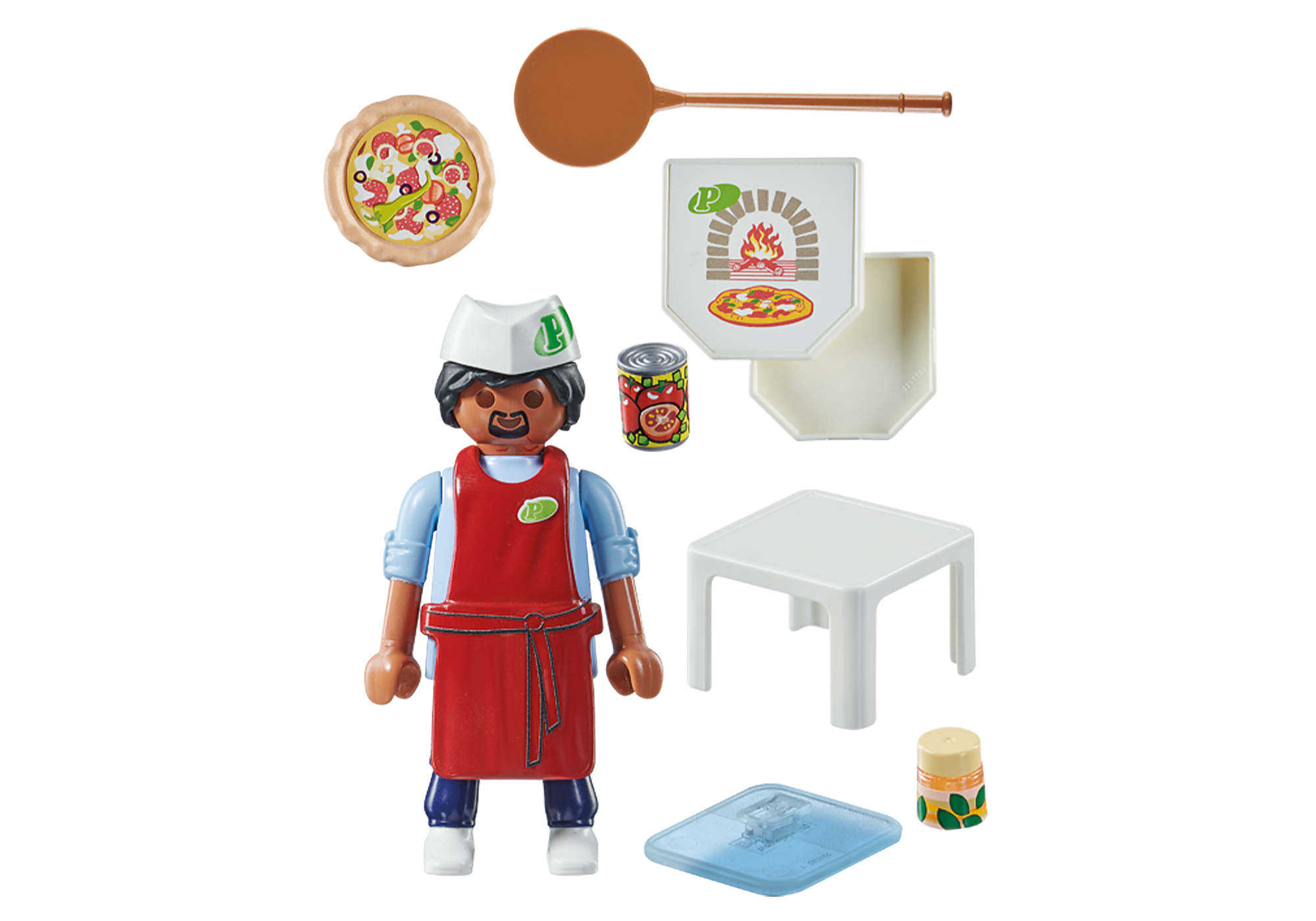 PLAYMOBIL FIGURE CHEF WITH MEAT ROLL KITCHEN CHEFS RESTAURANT FOOD