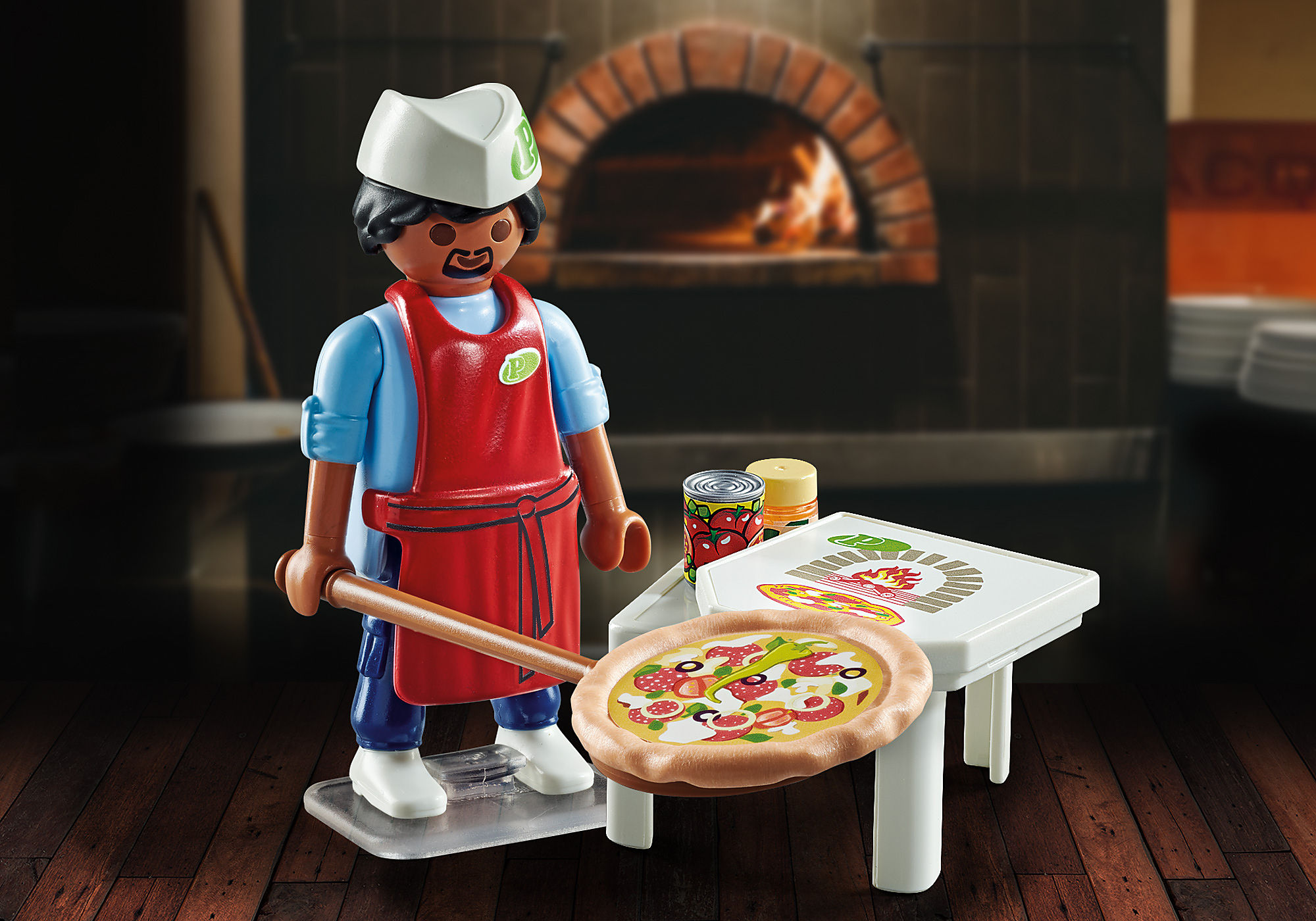 PLAYMOBIL FIGURE CHEF WITH MEAT ROLL KITCHEN CHEFS RESTAURANT FOOD