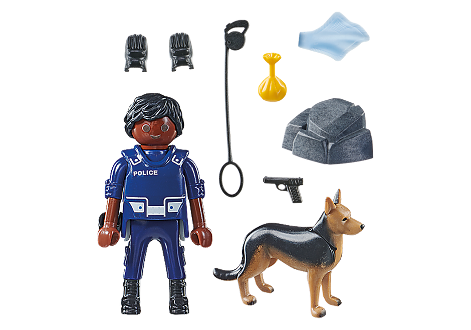 71162 Policier avec chien de recherche detail image 3
