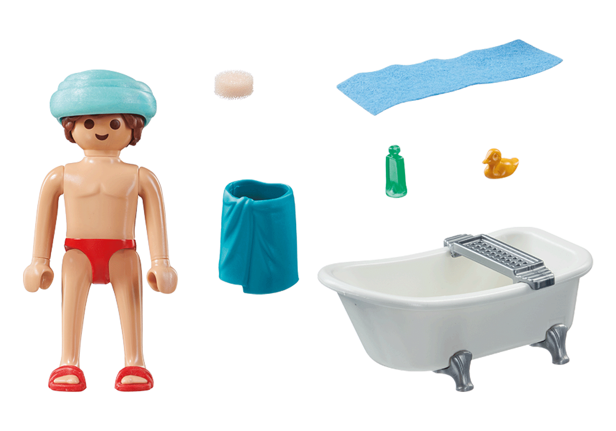 PLAYMOBIL - Homme et baignoire - Voiture et figurine - JEUX, JOUETS -   - Livres + cadeaux + jeux